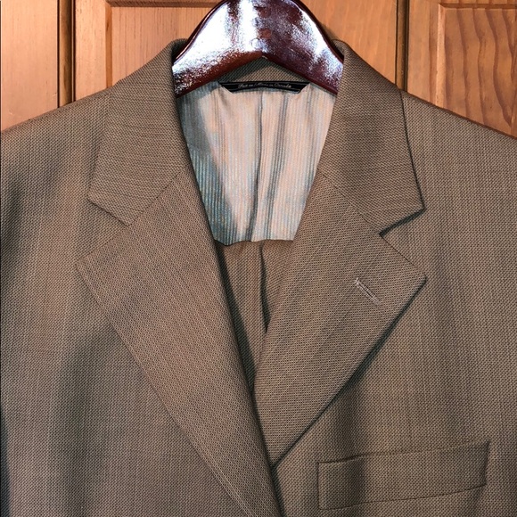 Jack Victor Collection Mens Tan Suit 40S - Picture 4 of 12